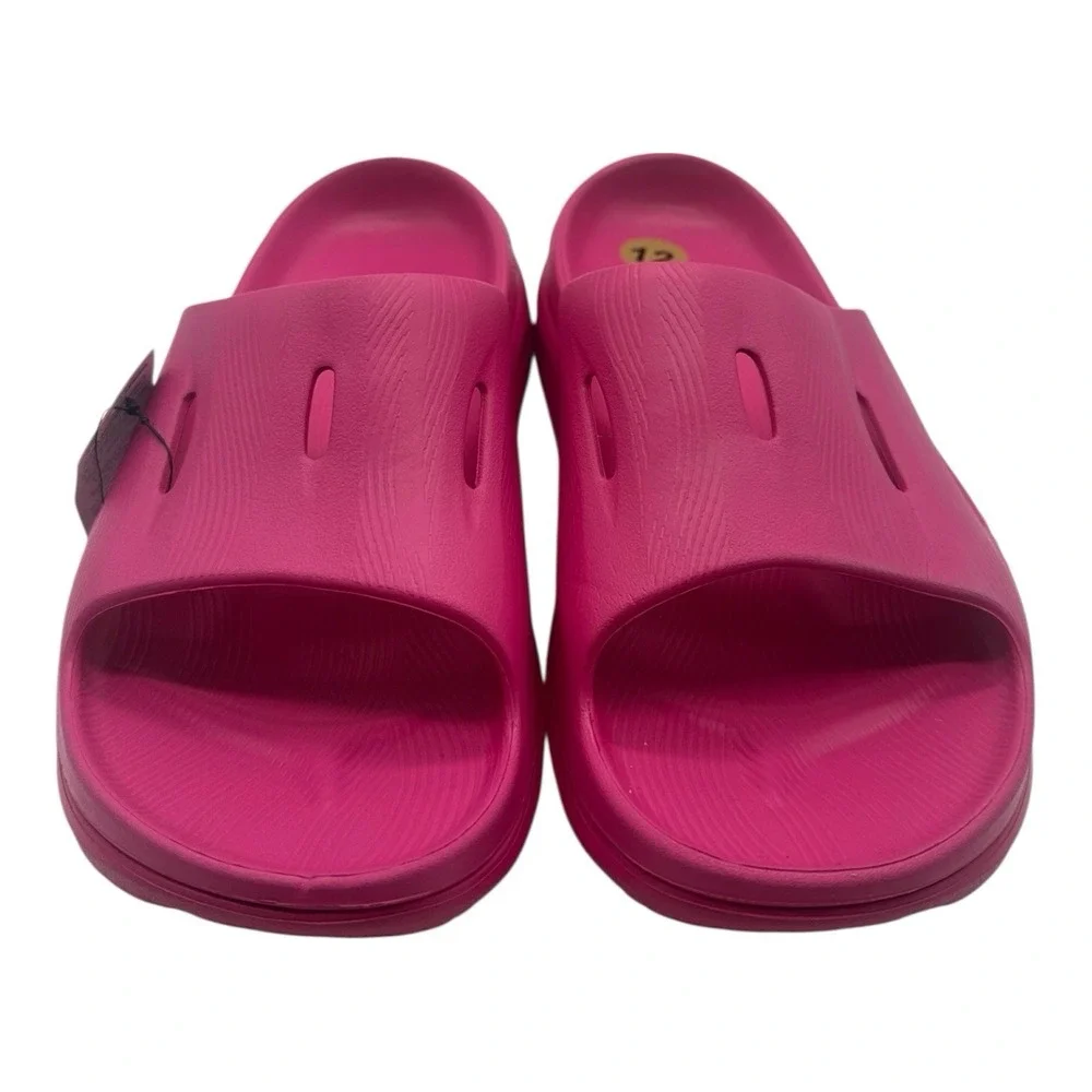 Hoka One One Ora‎ Recovery Slides 3 Mens Sz 12 Pink Yarrow Slip On Sandlas Flip